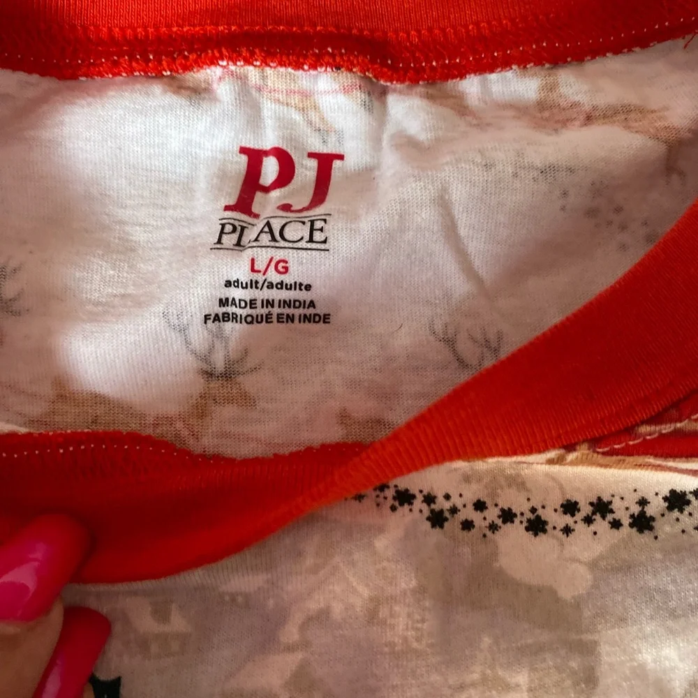 PJ Place Holiday Pajama Set Women Size Large Red Green Worn Once! Xmas